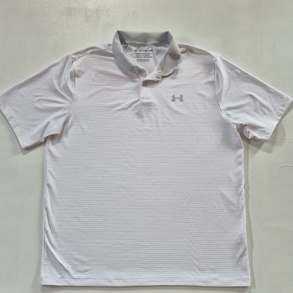 Under Armour Other - Under Armour White and Gray Performance Polo Shirt